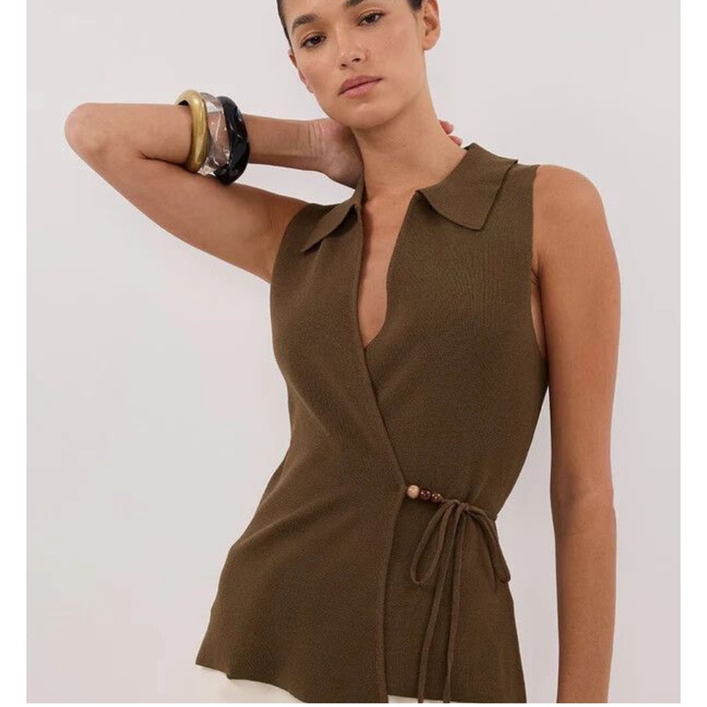 NWT Dissh paula knit wrap top XXS